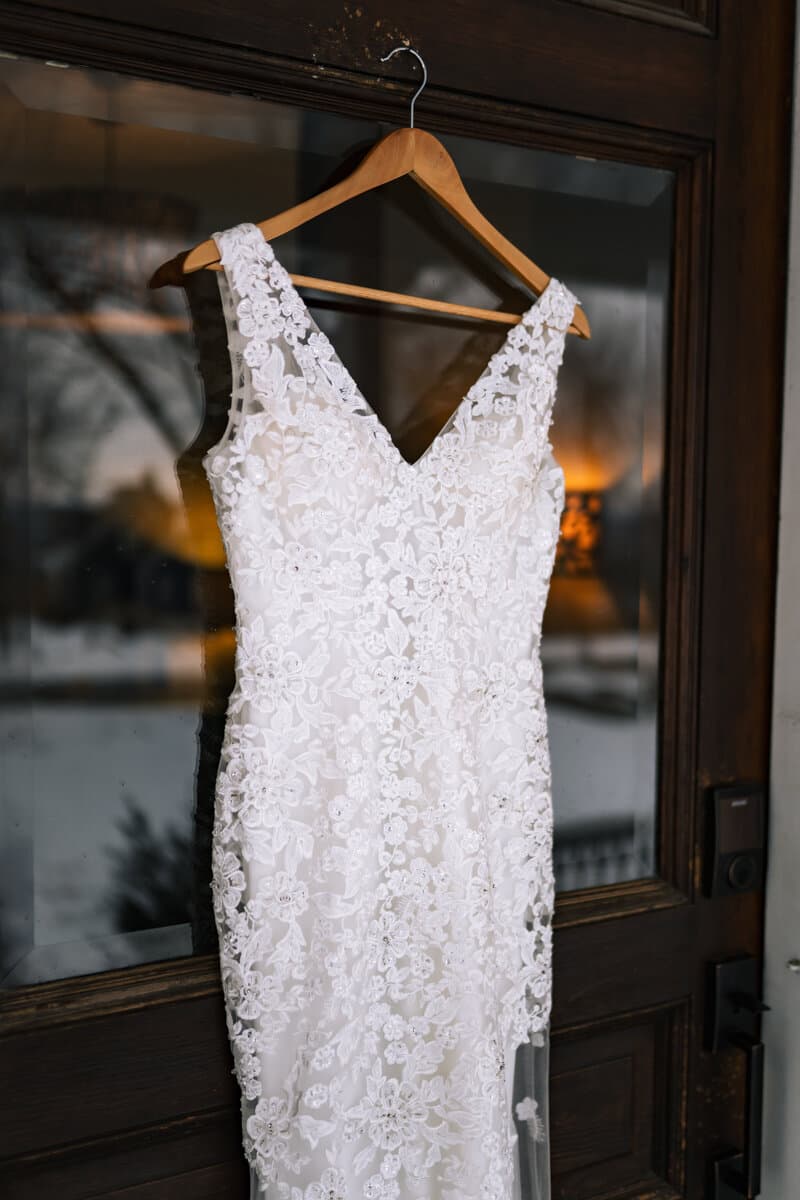 Real Minnesota bride in designer wedding gown from Bridal Aisle Boutique, Osseo MN